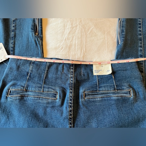 Free People We the Free Bella Moto Mid Rise Skinny Jean Size 29, NWT - Picture 2 of 7